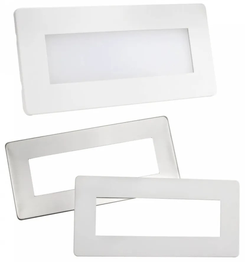Segnapasso LED per scatola 506 da 6W IP65 - Doppia Cornice Colore Bianco Naturale 4.500K