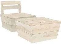 Set Divani da Giardino 2 pz in Legno di Abete Impregnato 315636