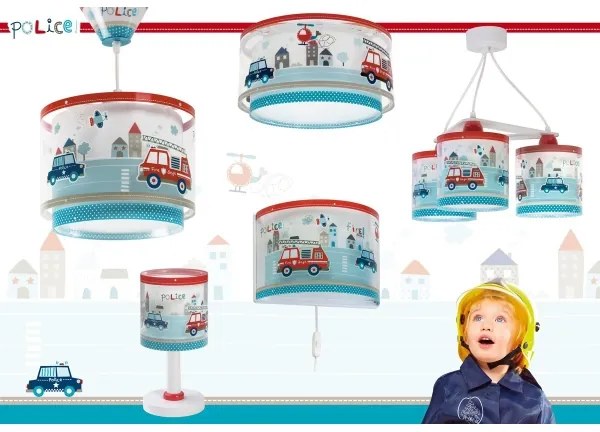 Dalber 60611N - Lampada da comodino LED per bambini POLICE 1xG4/4W/230V multicolore