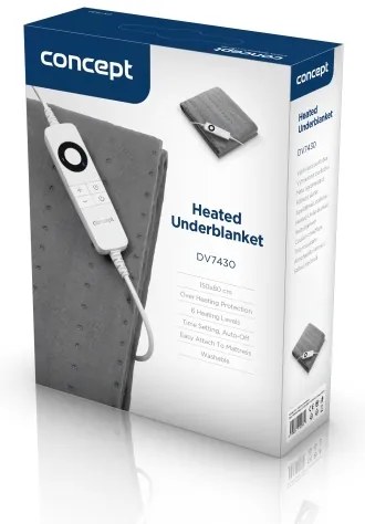 Concept DV7430 - Tappetino riscaldante elettrico 100W/230V 150x80 cm grigio