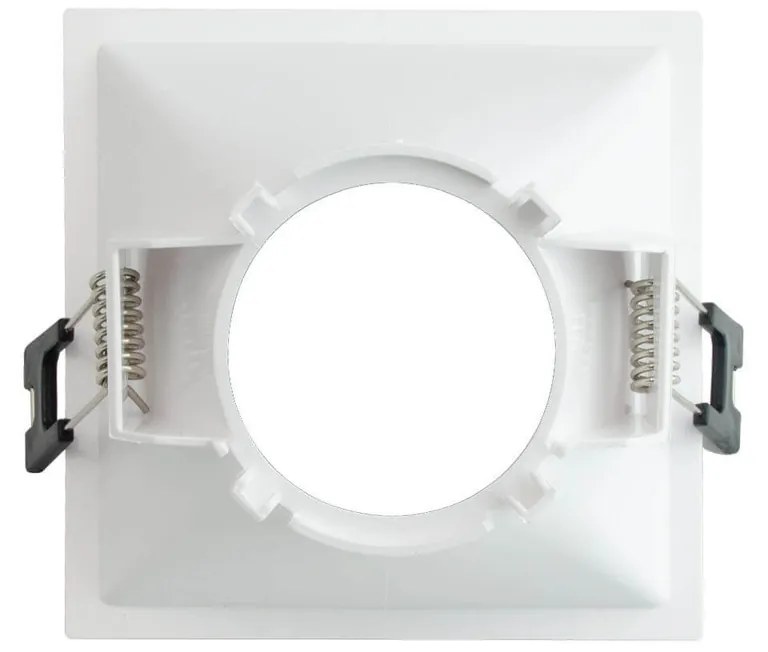 Faretto da Incasso Quadrato Bianco Policarbonato Foro 85x85mm Luce Asimmetrica per GU10