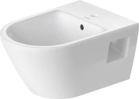 Bidet Sospeso Monoforo con Troppopieno In Ceramica Bianco D-Neo 229515 Duravit