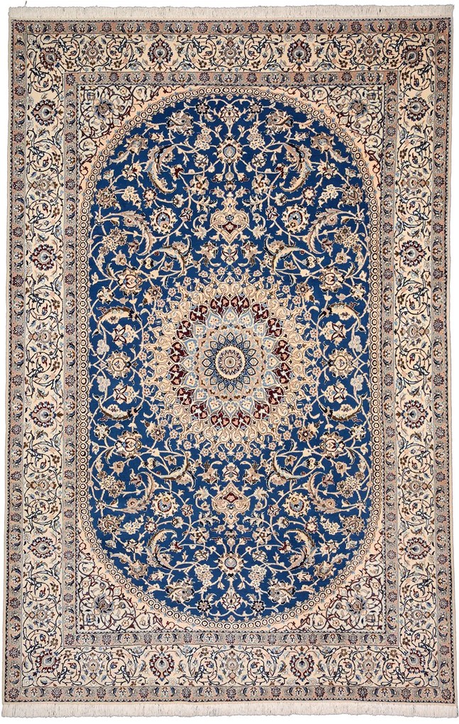 Nain Tappeto persiano 200x310 Beige (Iran) Annodato A Mano