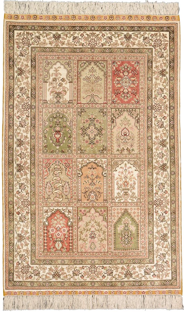 Hereke Tappeto orientale 120 x 80 Beige (Cina) Annodato A Mano