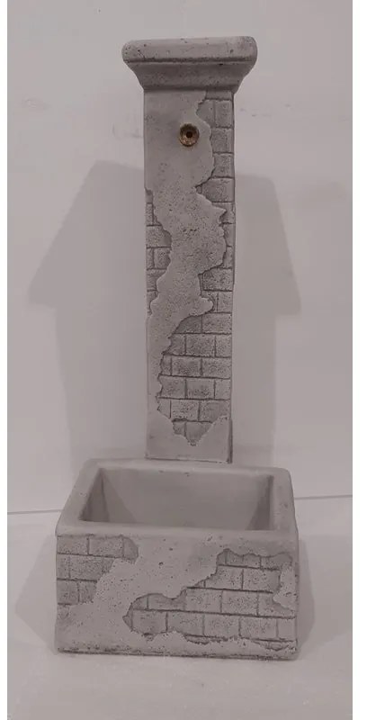 Fontana a colonna DEL BORGO in cemento H 73 cm, 38 x 28 cm