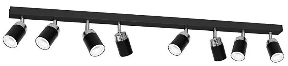 Faretto RENO 8xGU10/60W/230V nero/cromo