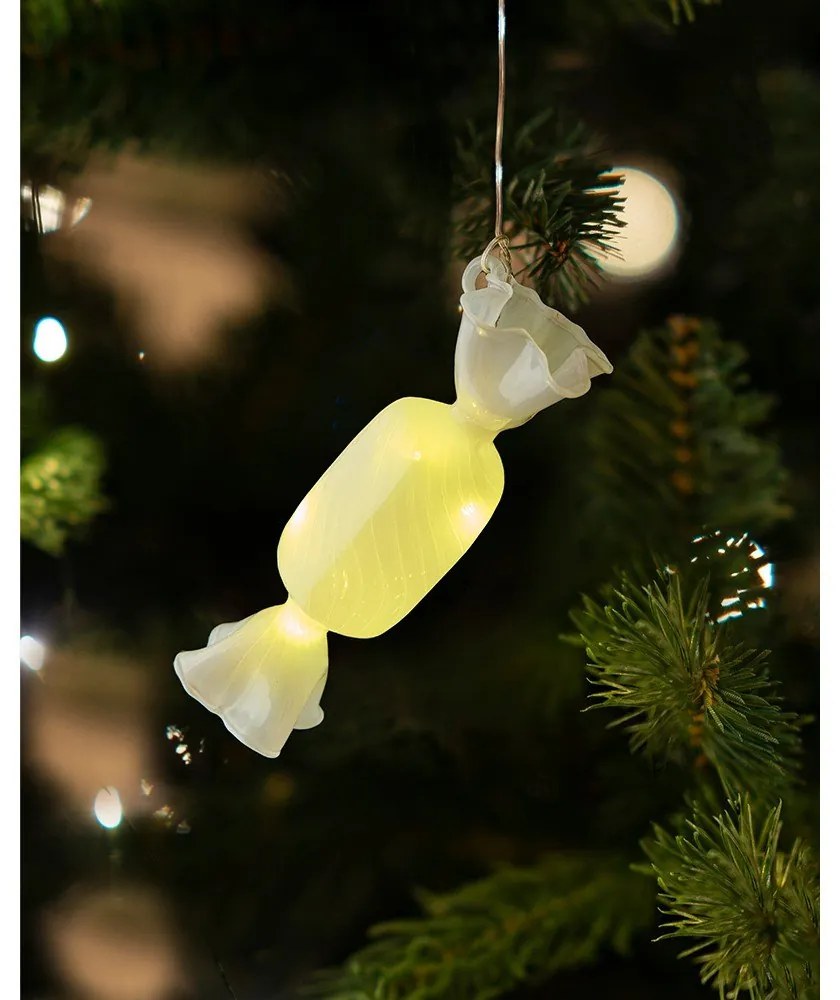 Decorazione natalizia luminosa bianca a sospensione ø 1,5 cm Hannah – Sirius