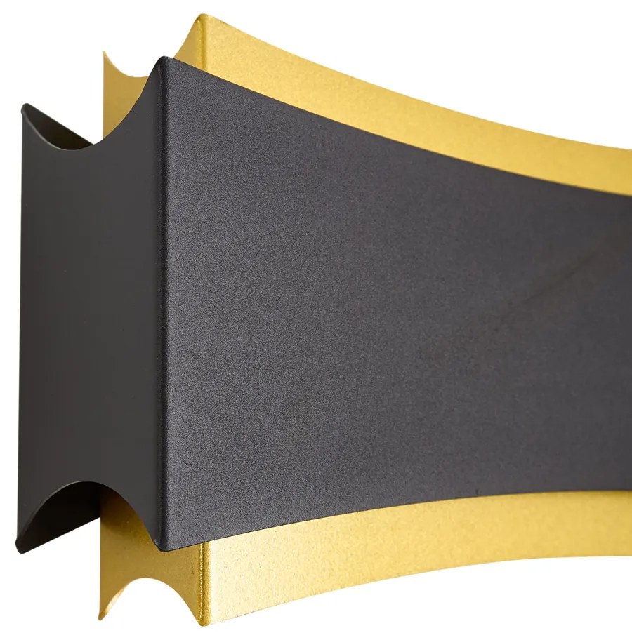 Applique da parete moderna nera con oro - Plats