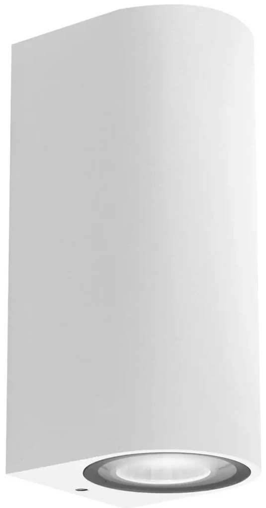 Applique Esterno Moderna Harper Alluminio Bianco 2 Luci Gu10 Ip54