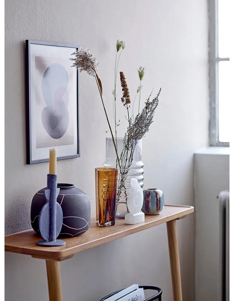 Vaso in terracotta nera dipinto a mano Niza - Bloomingville