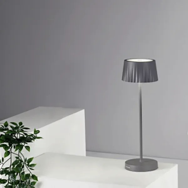 Lampada da tavolo LED 12x38 cm senza fili ricaricabile USB touch MACAO Antracite