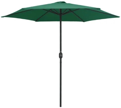 Ombrellone da Esterni con Palo in Alluminio 270x246 cm Verde