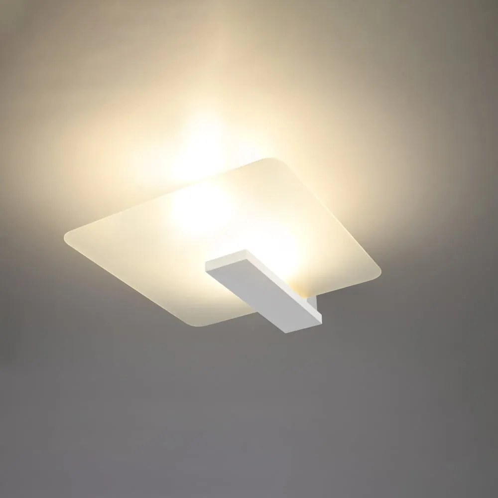 Lampada da soffitto bianca con paralume in vetro 40x47,5 cm Parola - Sollux