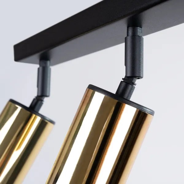 Sollux SL.1384 - Faretto WINX 3xGU10/10W/230V nero/oro