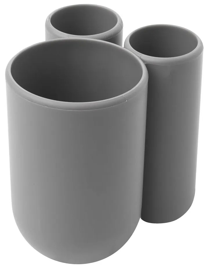 Bicchiere di plastica grigio per spazzolini da denti Touch - Umbra