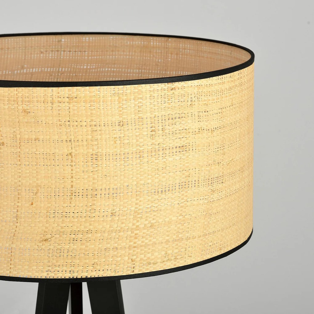 Piantana Moderno Drago Acciaio Nero Marrone 1 Luce E27 Ip20