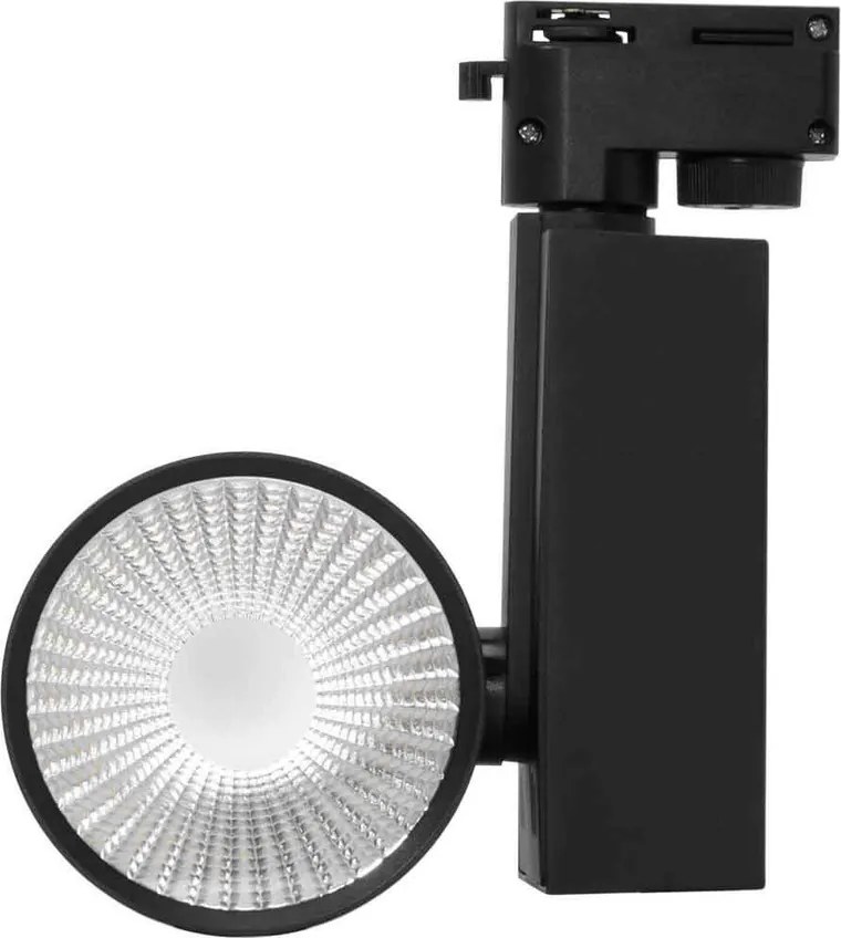 Faretto LED 40W per Binario Monofase CRI92 125lm/W 100° - Nero Colore Bianco Caldo 2.700K