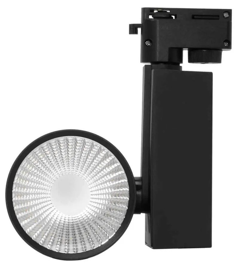 Faretto LED 40W per Binario Monofase CRI92 125lm/W 100° - Nero Colore Bianco Naturale 4.000K