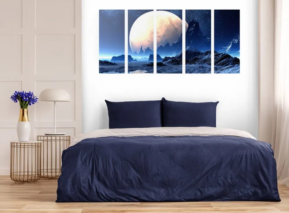 Quadri 5 pezzi – Paesaggio fantastico