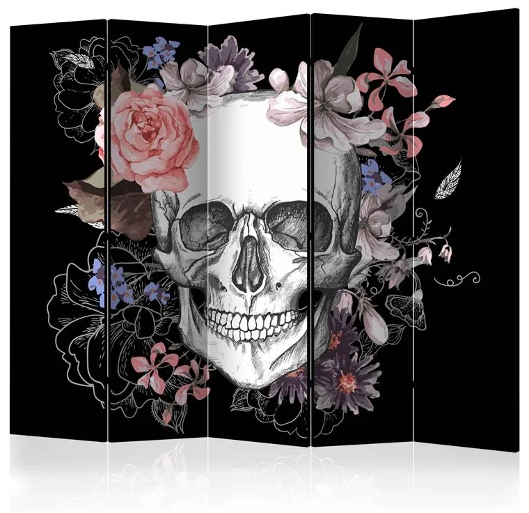 Paravento  Skull and Flowers II [Room Dividers]  Colore ---, Dimensioni e Misure 225x172