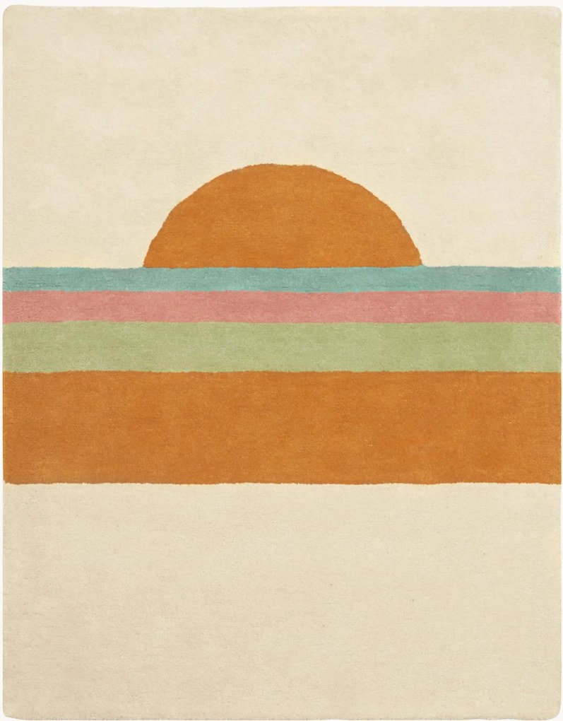 Tappeto per bambini fatto a mano Sunset Orange, varie misure