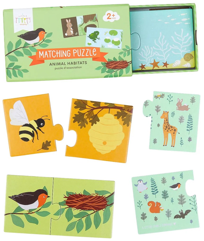 A Little Lovely Company - puzzle di abbinamento - casette degli animali