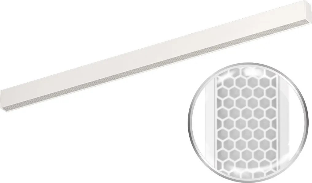 Plafoniera Lineare LED 40W 120cm DALI2 - driver Philips Bianca o nera