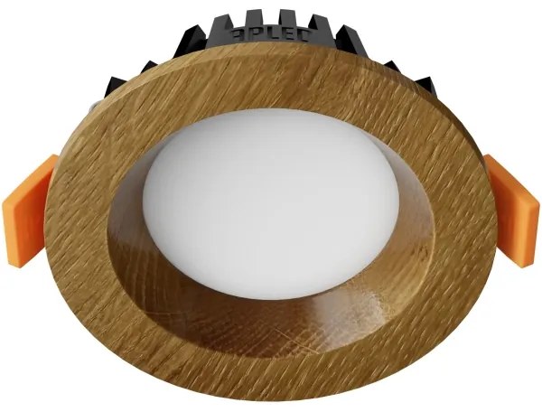 APLED - Lampada LED RONDO WOODLINE LED/3W/230V 4000K diametro 9 cm quercia legno solido