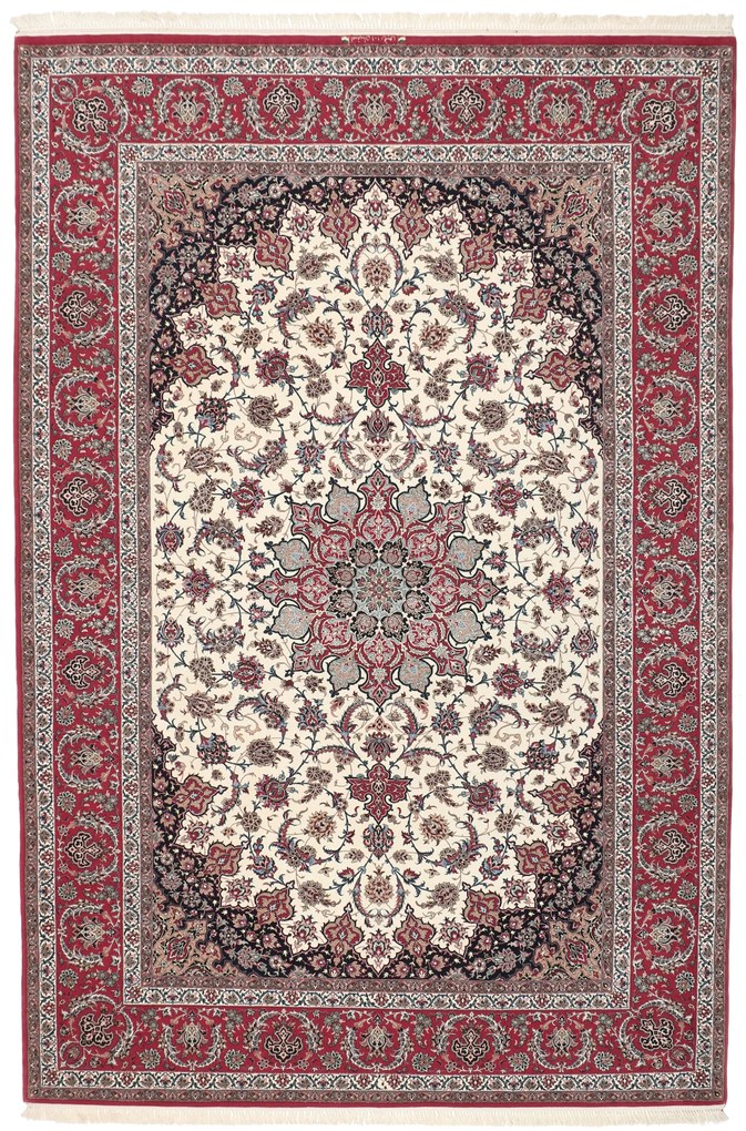 Isfahan Tappeto 300x200 (Iran) Annodato A Mano