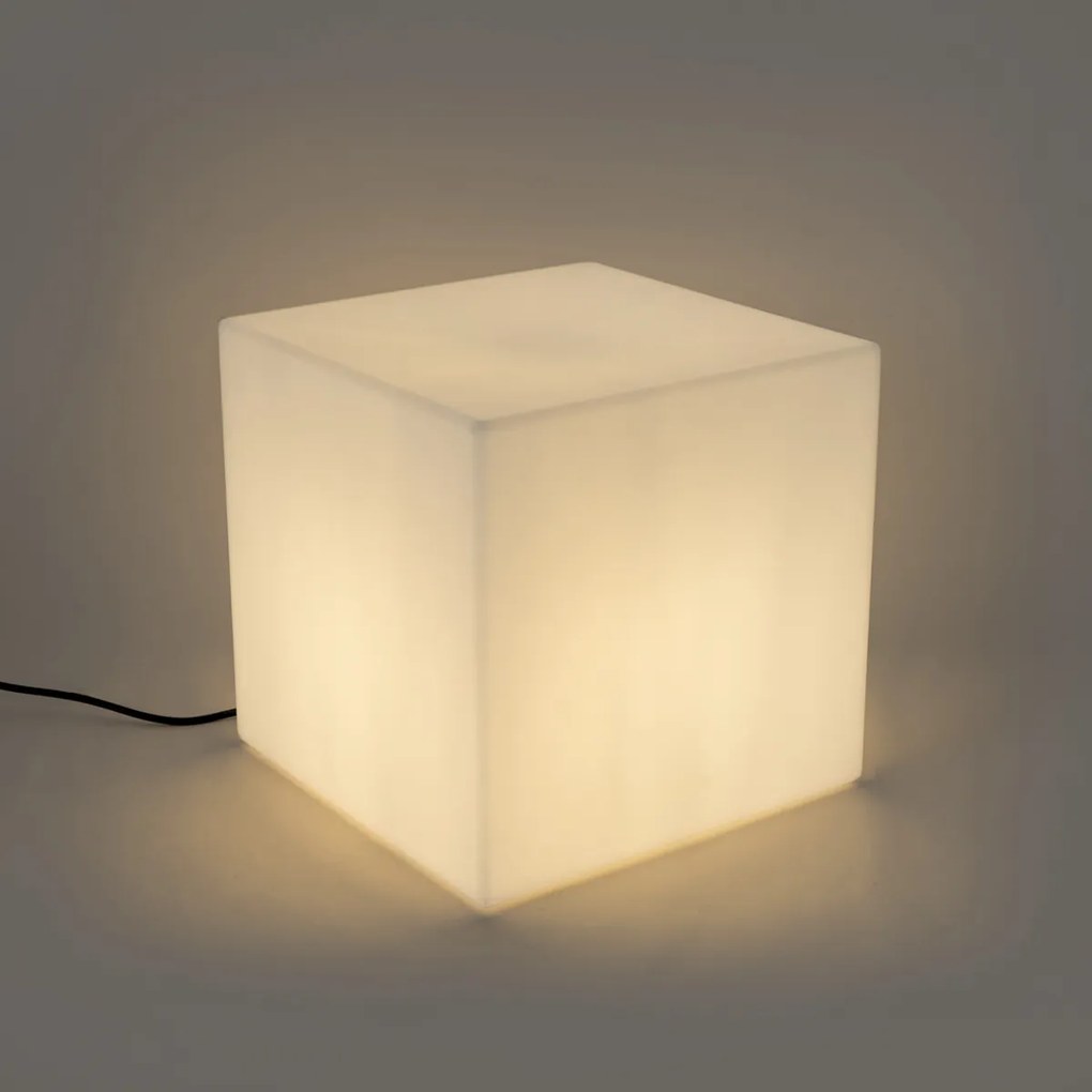 Lampada da esterno moderna bianca 38 cm quadrata IP44 - Nura