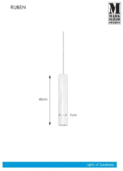 Markslöjd 107880 - Lampadario a sospensione con filo RUBEN 1xGU10/35W/230V
