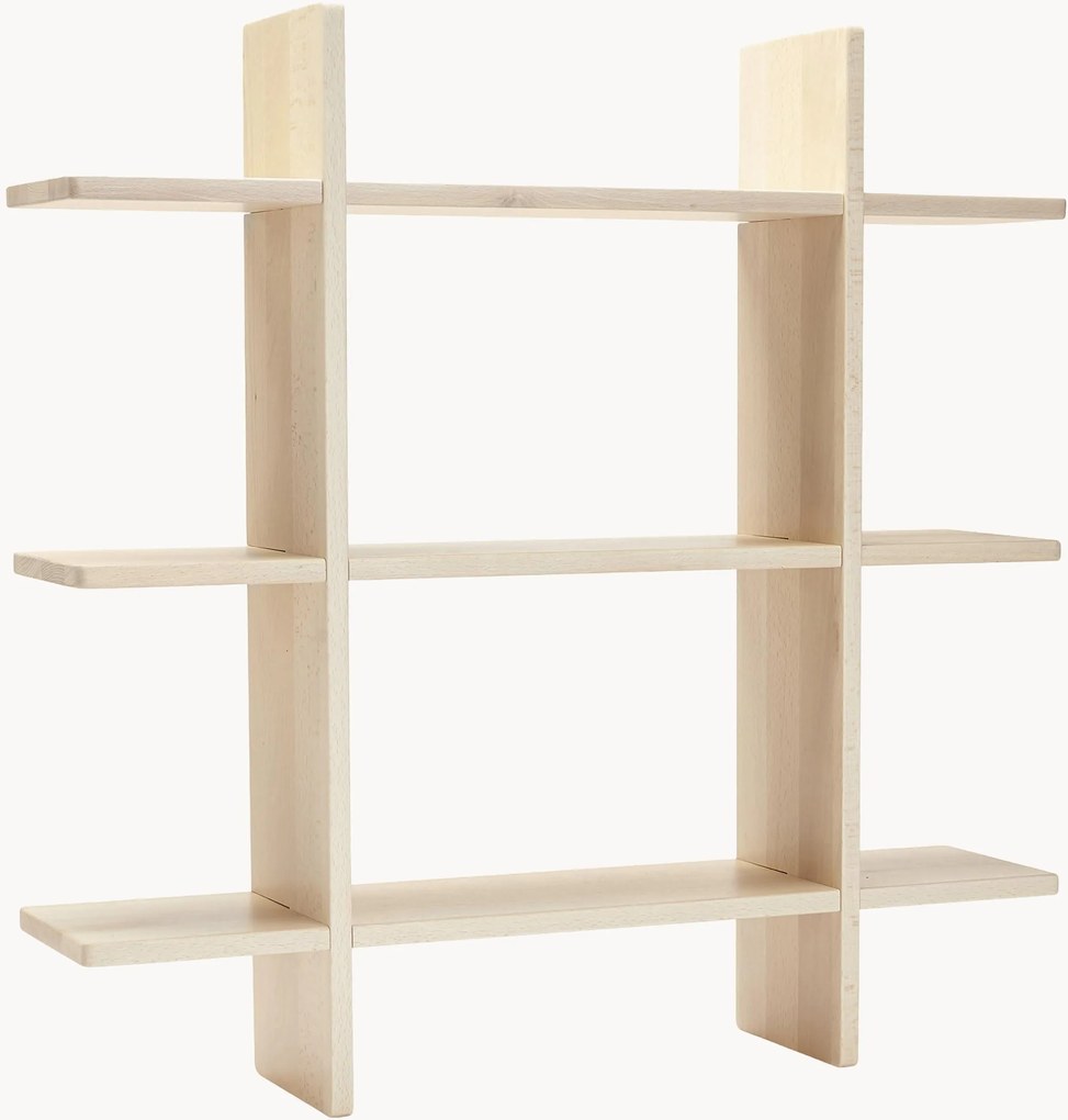 Scaffale da parete in legno di faggio Saga