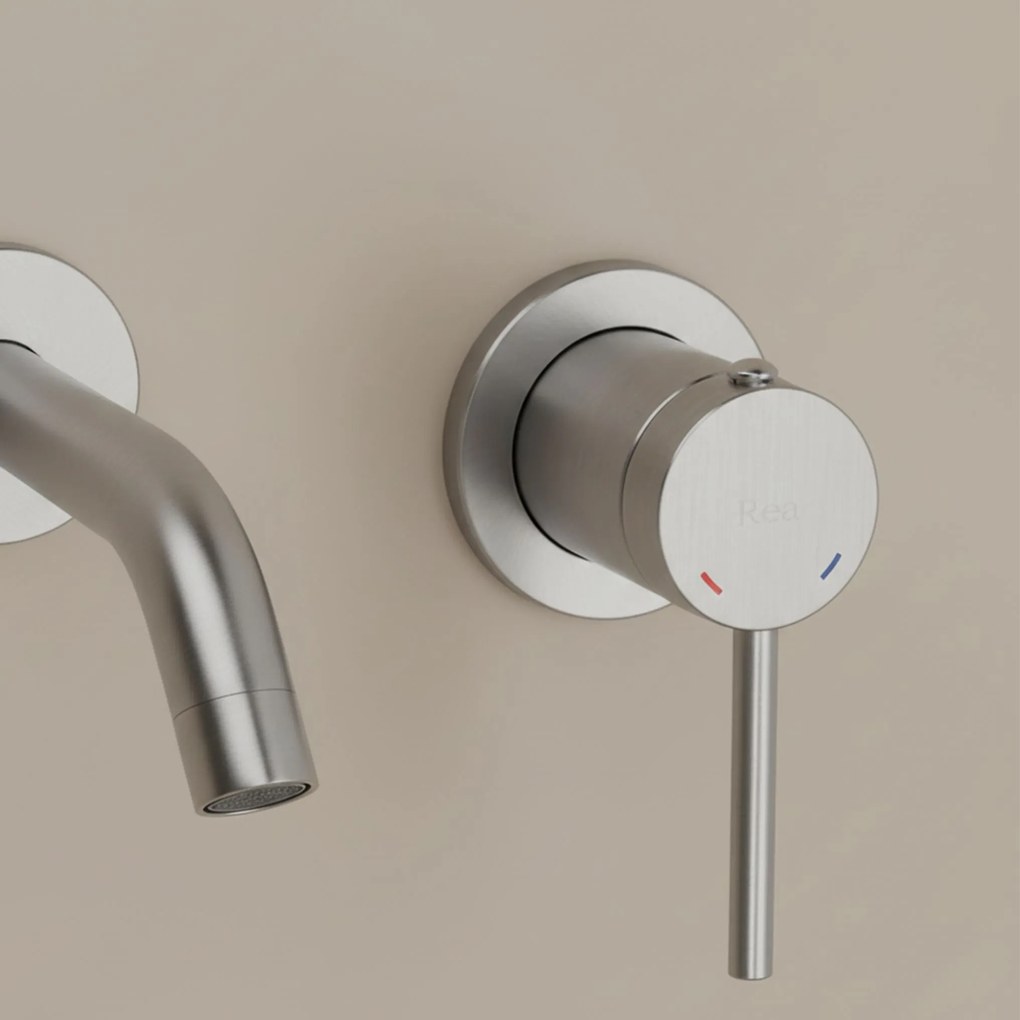 Rubinetto da parete Rea Clif Brush Nickle