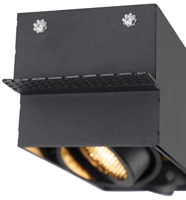 Faretto da incasso intelligente nero senza cornice 2 luci incl. Wifi GU10 - Oneon Honey