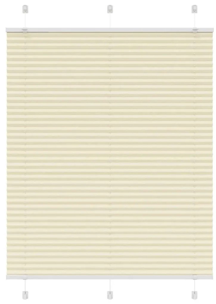 Tenda Plissettata Crema 105x100 Cm Larghezza Tessuto 104,4 Cm /