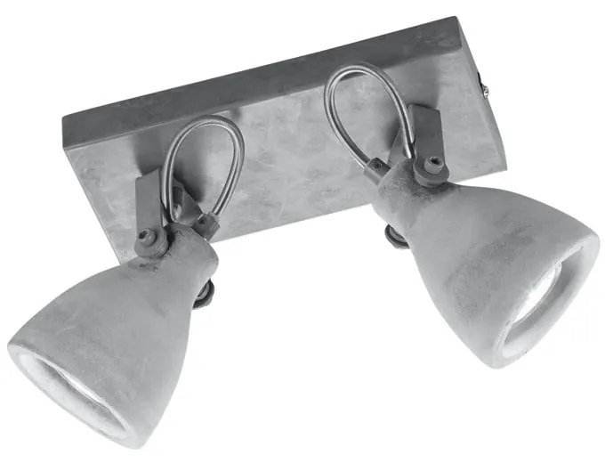 Lampada da parete grigia per 2 lampadine , lunghezza 23 cm Concrete - Trio