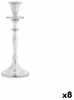 Candelabro Argentato Alluminio 4,5 x 23 x 8 cm (8 Unità)