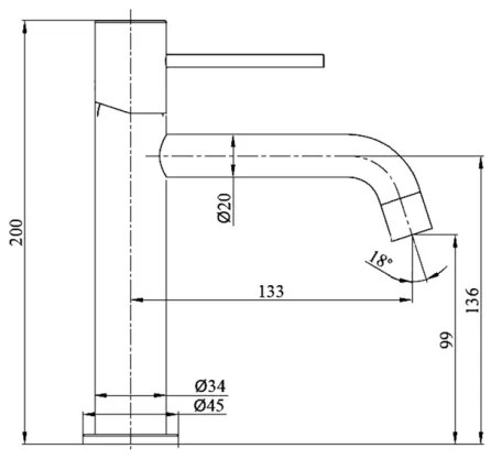 Miscelatore Per Lavabo In Ottone Nichel Spazzolato Smooth Rubicer