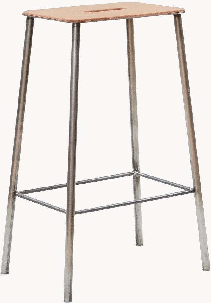 Sgabello alto in pelle Adam