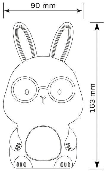 Lampada a LED RGBW dimmerabile per bambini FLORKA LED/1W/5V USB 1200 mAh grigio