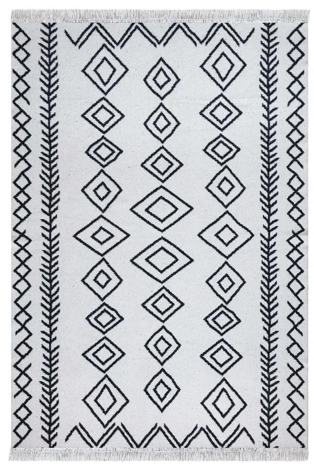 Tappeto in cotone bianco e nero , 160 x 230 cm Duo - Oyo home