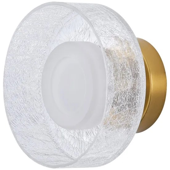 Applique a LED LED/8W/230V 3000K oro/limpido