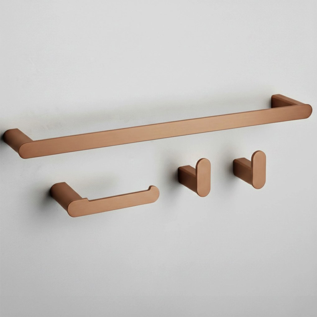 Set accessori da bagno Mati Brush Copper 4 pezzi