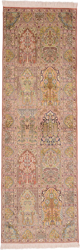 Cashmere Silk Tappeto orientale 240 x 80 (Indian) Annodato A Mano