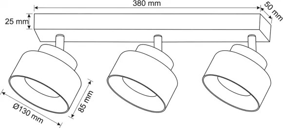 Brilagi - LED Faretto orientabile AURA LUX 3xGX53/30W/230V nero/oro