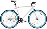 Bicicletta a Scatto Fisso Bianca e Blu 700c 59 cm 92272