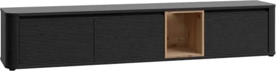 Mobile TV Sospeso 3 Ante 215x40x40 Con Vano A Giorno Lehman Rovere Scuro
