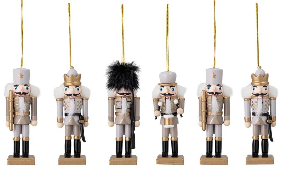 Decorazioni per albero di natale in set in legno 6 pz 13 cm Nikita – Bloomingville