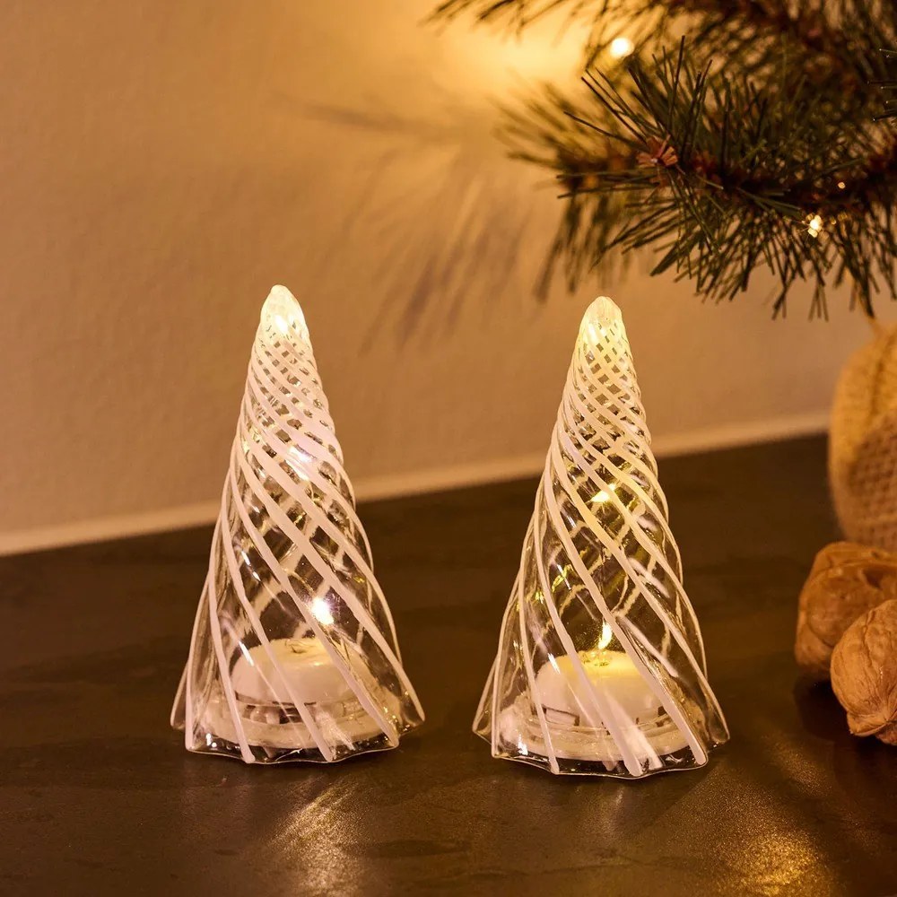 Decorazione natalizia luminosa 2 pz ø 6 cm Vilma – Sirius