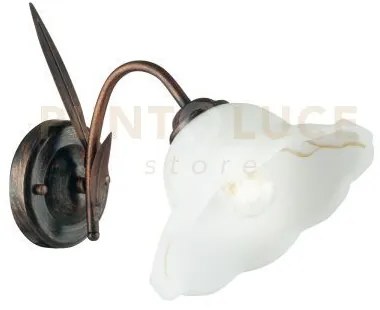 Applique a parete byron ruggine 1 luce attacco e27 20x29x29cm in me...